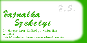 hajnalka szekelyi business card
